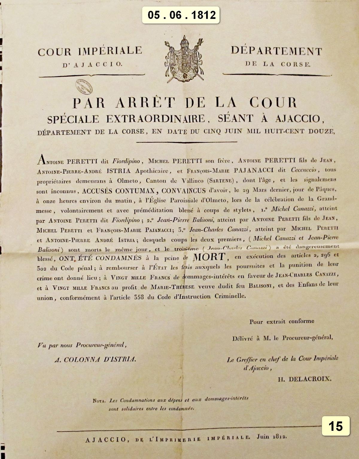 Olmeto meurtre messe pascale 15