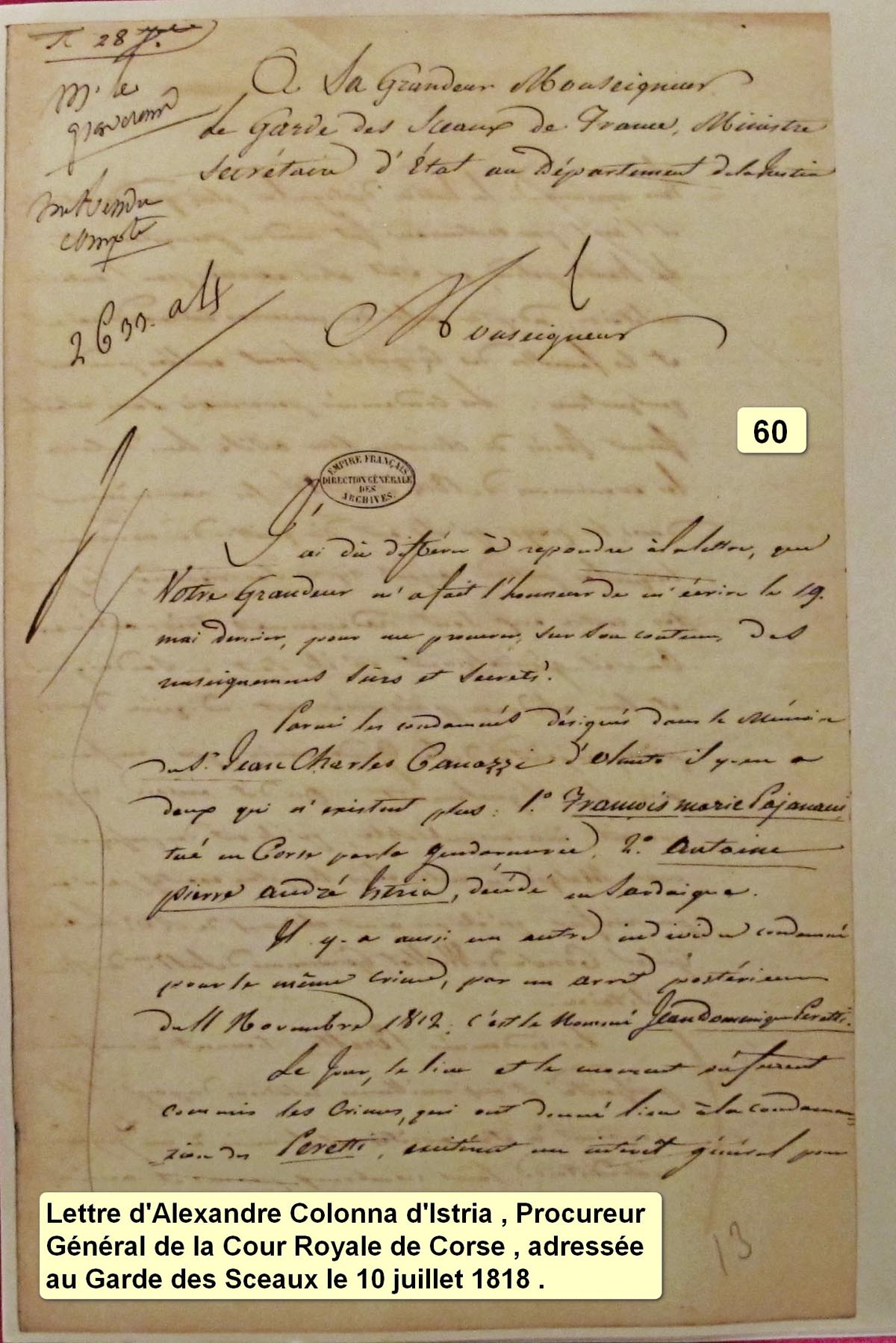 Olmeto meurtre messe pascale 60