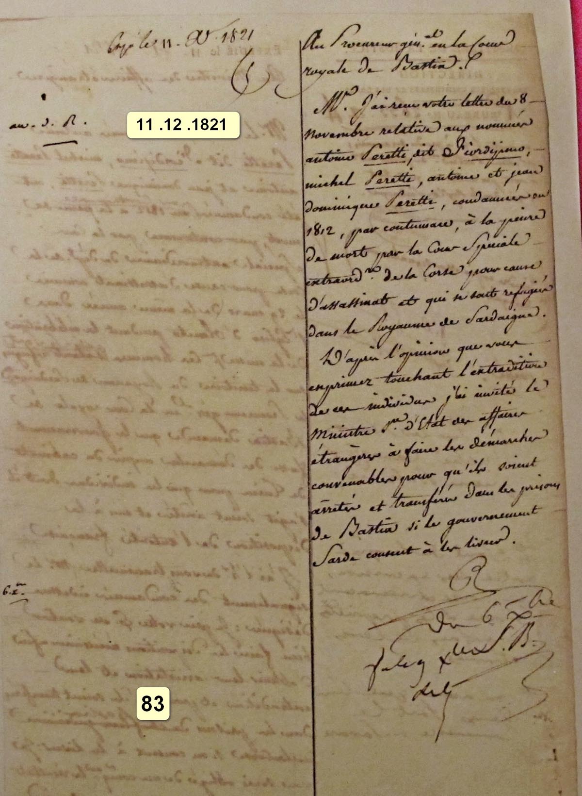 Olmeto meurtre messe pascale 83