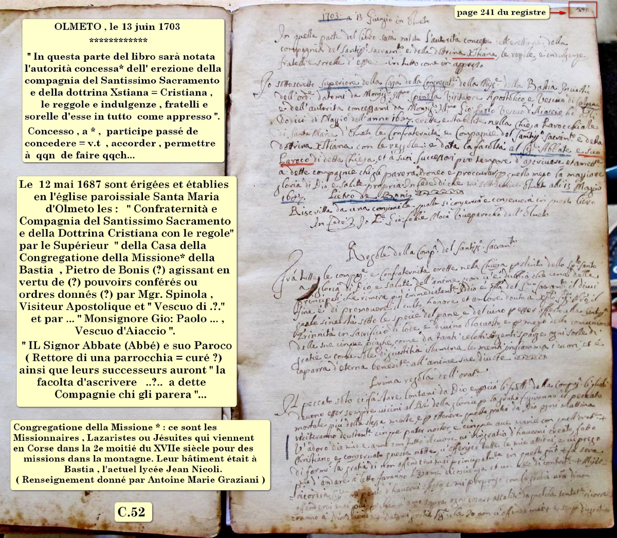 Olmeto confrérie 52